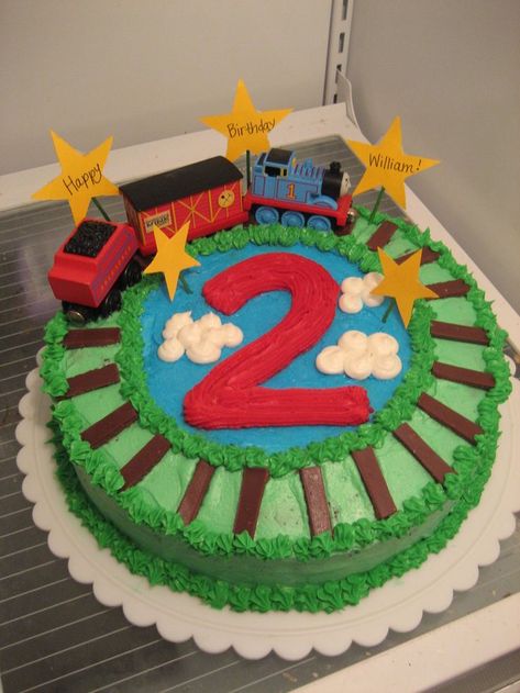 Cartoon Cake Ideas, 2nd Birthday Cake Boy, Chocolate Mint Cake, Thomas Birthday Cakes, Thomas The Train Cake, Thomas Train Birthday, Birthday Cake Kids Boys, Train Theme Birthday Party, Toddler Birthday Cakes