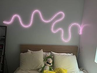 Amazon.com: Govee RGBIC Neon Rope Light, 10ft LED Strip Lights, Music Sync, DIY Design, Works with Alexa, Google Assistant, Neon Lights for Gaming Room Living Bedroom Wall Decor (Not Support 5G WiFi) : Tools & Home Improvement Led Rope Lighting Ideas, Neon Rope Light, Neon Rope, Led Rope, Led Rope Lights, Living Bedroom, Rope Lights, Led Strip Lights, Rope Light