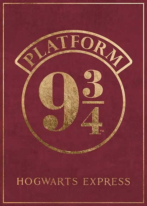 Platform 9 3-4 Illusion Harry Potter Poster Gryffindor, Harry Potter 9 3/4, Harry Potter And The Sorcerer's Stone, Harry Potter Travel Poster, Hogwarts Poster, Platform 9 3/4 Sign, Harry Potter Printable, Harry Potter Prints, Hogwarts Logo