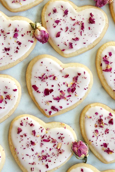 Ginger Rose, Snowball Cookie Recipe, Alone At Home, Rose Cookies, Buttery Shortbread Cookies, Rose Flavored, Candied Ginger, Work Schedule, Upside Down Cake