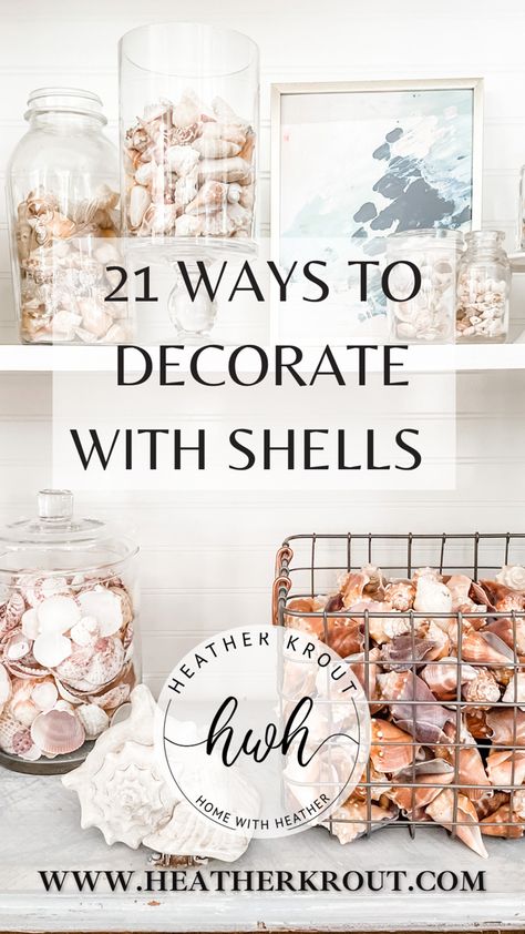 Seashell Display, Seashell Art Diy, Beach Crafts Diy, Sea Shells Diy, Beach Themed Crafts, Diy Beach Decor, Art Coquillage, Shells Diy, Seashell Projects