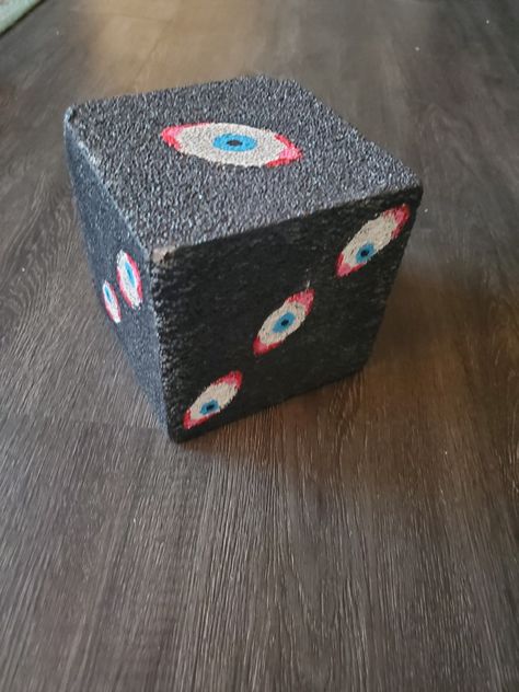 Hand painted Styrofoam cube for anime cosplay Anime, Anime Props, Guess The Character, Cartoon Cosplay, Diy Props, Cosplay Props, I Cool, The Creator, Hand Painted
