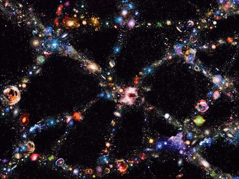 An illustration of galaxy superclusters and cosmic voids, similar to the structure of the BOSS Great Wall Hubble Space Telescope, Hubble Images, Telescope Images, James Webb Space Telescope, 1 Billion, Universe Galaxy, Hubble Space, Space Images, Space Pictures