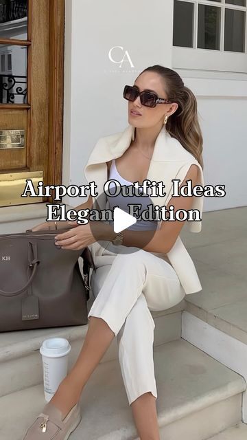Classy Academy on Instagram: "Airport Outfits Elegant Edition: Save this for later✨  Which look is your favorite?   This video topic was highly requested, feel free to comment or message us with any video topics/requests that you may have. ⚜️  #oldmoney #oldmoneyfashion #classy #oldmoneyaesthetic #elegant #elegantstyle #eleganttips #elegance #elegancetips #outfit #outfitinspo" Airport Outfit Elegant, Elegant Airport Outfit Classy, Kelly Bag Outfit, Airport Outfit Classy, Classy Airport Outfit, Flight Outfit, Airport Outfits, Outfits Dressy, Airport Look