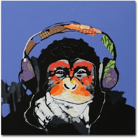 Pop Art, Images D'art, Monkey Art, Art Pop, Canvas Wall Decor, Arte Pop, Weird Animals, Wall Art Pictures, Learn To Paint