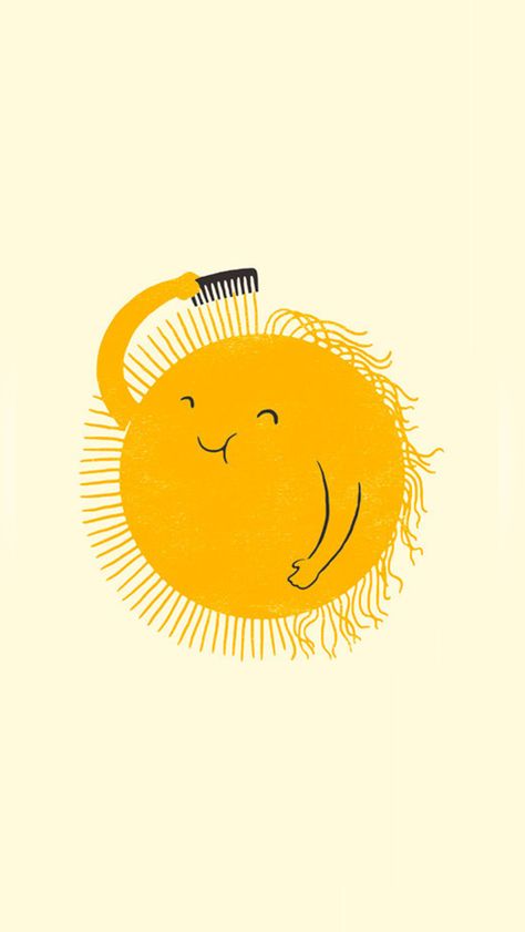 This little dude breaking out his *sun*day bests: | 28 Free Phone Backgrounds That'll Totally Brighten Your Day Happy Happy Happy, Free Phone Wallpaper, Boho Kids, Humor Grafico, Bad Hair Day, Kraken, Mellow Yellow, Bad Hair, Kids' Fashion