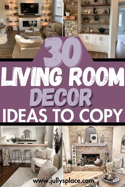 Searching for the best living room decorThis post is all about 30 living room decor ideas to make your home cozier Living Room Ideas For Older Homes, Decorating Ideas For The Home Living Room With Fire Place, How To Decorate A Living Room Ideas, Living Room Farmhouse Decor Ideas, Living Room Decor Traditional Modern, Where To Put Family Pictures In House, What To Put On Living Room Walls, Den Decorating Ideas Cozy Comfy, How To Decorate An Open Living Room