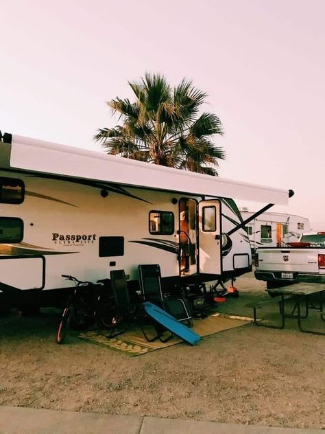 Trailer Backup Camera and 5 Other Travel Trailer Safety Products to Consider Trailer Aesthetic, Pismo Beach Camping, Beach Trailer, Aesthetic Camping, Travel Trailer Living, Travel Trailer Camping, Trailer Living, Places In California, Camping Aesthetic