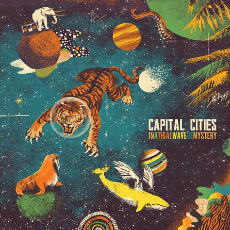 CapitalCities in a tidal wave album art Indie Pop, Cd Album Covers, Capital Cities, Cool Album Covers, Pochette Album, Tidal Wave, Lp Cover, Music Album Covers, Album Cover Design