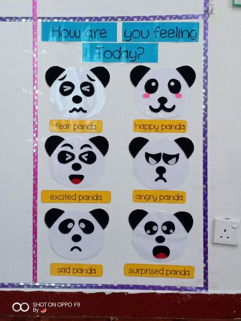 panda's feeling by teacher mun Pandas, Panda Birthday Board Classroom, Panda Preschool Activities, Panda Decorations Classroom, Panda Classroom Decorations, Panda Theme Classroom, Panda Classroom Theme, Birthday Chart For Preschool, Panda Classroom