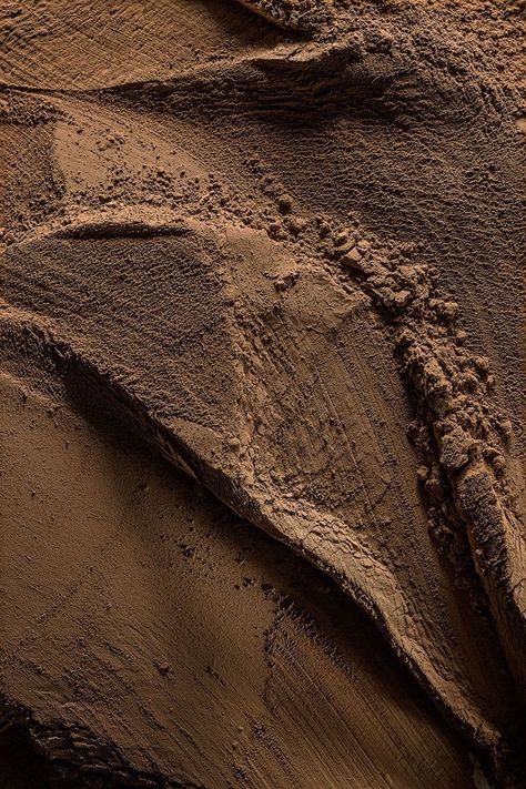 Cacao Photography, Cacao Aesthetic, Dirt Aesthetic, Moodboard Texture, Powder Aesthetic, Agean Blue, Chocolate Texture, Powder Texture, Earth Texture