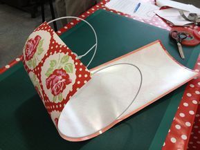 How to make a fabric drum lampshade - From Britain with Love How To Make A Fabric Lampshade, Handmade Lamp Shade, Handmade Lampshades Diy, How To Make A Lampshade, How To Make A Lamp Shade, Diy Lampshade Makeover, Diy Lamp Ideas, Abat-jour Diy, Lamp Shade Crafts