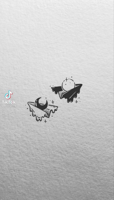 Crisp Ink, Pair Tattoos, Partner Tattoos, Bestie Tattoo, Planet Tattoos, Sharpie Tattoos, Spooky Tattoos, Cute Tiny Tattoos, Tattoo Style Drawings