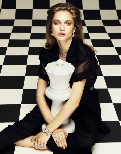 Giant Chess, Svetlana Zakharova, Checkered Floors, Chess Queen, Check Mate, Kings Game, Queen's Gambit, Chess Game, Russian Fashion