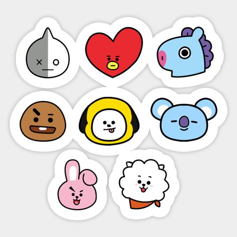 fanart of bt21 designs -- Choose from our vast selection of stickers to match with your favorite design to make the perfect customized sticker/decal. Perfect to put on water bottles, laptops, hard hats, and car windows. Everything from favorite TV show stickers to funny stickers. For men, women, boys, and girls. Cute Homemade Stickers, Sticker Making Diy, Bt12 Sticker, Bt21 Stickers Printable Hd, Bt 21 Stickers, Handmade Stickers Ideas, How To Make Cute Stickers, Stickers On Everything, Diy Stickers Homemade