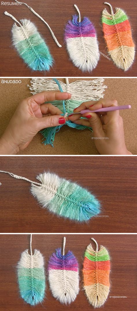 Crochet Feathers Anyone Should Make | CrochetBeja Patchwork, Amigurumi Patterns, Crochet Turkey Feathers, Crochet Feathers Free Pattern Easy, Crochet Stitches Ideas, Crochet Feathers Free Pattern, Crochet Lace Bookmark, Free Crochet Stitches, Clover Crochet