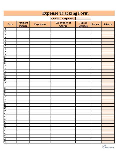 This printable Expense Tracking Chart can be used by any individual interested in keeping track of their personal or business expenses. Organisation, Expenses Printable, Small Business Expenses, Foreclosure Cleaning, Business Expense Tracker, Expense Sheet, Business Expenses, Tracking Expenses, Bookkeeping Business