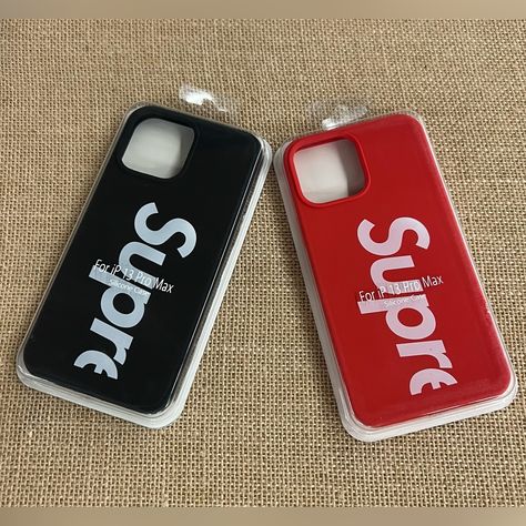 Brand New 2 Pcs For $15 Case For Iphone 13 Pro Max Logo Supreme. Effectively Protect Your Phone With This Logo Supreme Case Specially Designed For Your Iphone 13 Pro Max Ip 13 Pro Max, Ip 13 Pro, Supreme Phone Case, Max Logo, Supreme Case, Supreme Logo, Case For Iphone 13 Pro, Case For Iphone 13, Black Phone Case