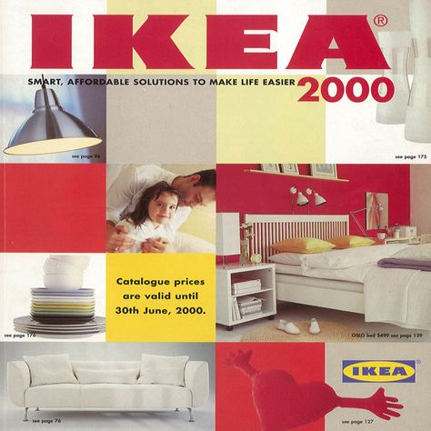 A new millennium with the 2000 IKEA Catalogue. Ikea Vintage, Ikea Catalogue, 1980s Decor, Nippon Paint, Vintage Ikea, Household Appliance, Ikea Catalog, Zine Design, School Interior