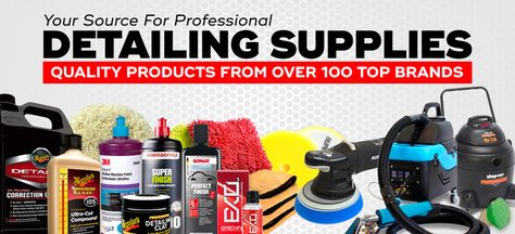 Auto Detailing Supplies, Chemicals, Equipment, Accessories and more. Auto Detailing Garage Ideas, Car Cleaning Hacks Diy, Car Detailing Equipment, Car Interior Detailing, Mobile Car Wash Equipment, Car Detailing Supplies, Mobile Car Detailing, Steam Car Wash, Cleaning Car Upholstery