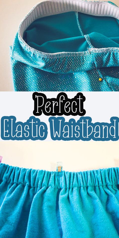 How To Measure Elastic For Waistband, How To Add Elastic To Waistband, Knitted Bikinis, Sewing Hacks Alterations, Sew Elastic Waistband, First Sewing Projects, Easy Hacks, Diy Clothes Videos, Sewing Elastic