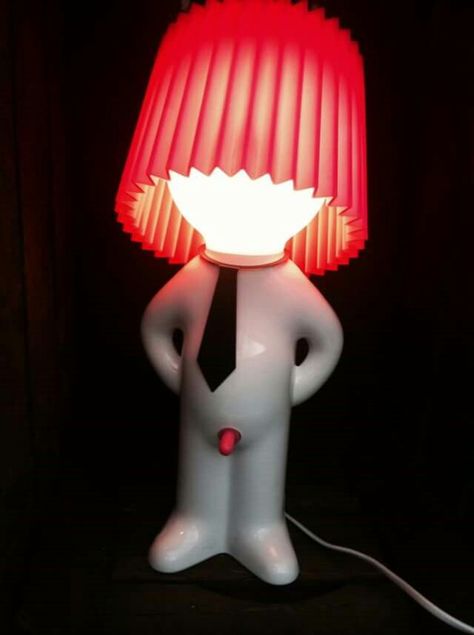 Mr P lamp, various shades available,  to buy go to www.manjohome.com Funny Table Lamp, Funky Table Lamps, Kitsch Lamp, Weird Lamps, Funny Lamps, Funky Table Lamp, Mr P, Lamp Art, Gift Inspo