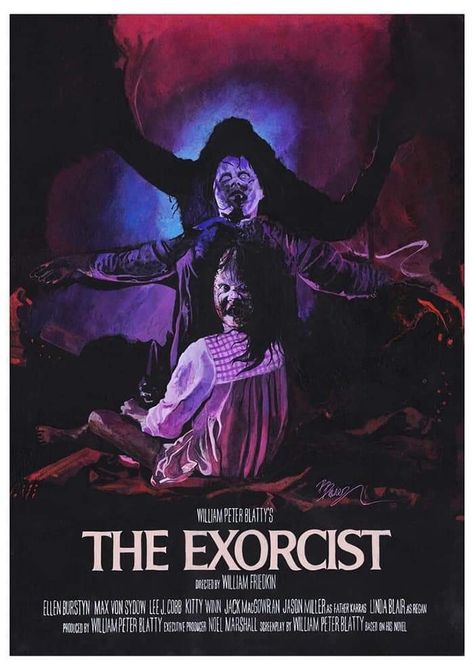 Exorcist Movie Poster, The Exorcist Movie, Horror Wallpapers Hd, Exorcist 1973, Exorcist Movie, The Exorcist 1973, Action Movie Poster, Tv Horror, Survival Horror Game