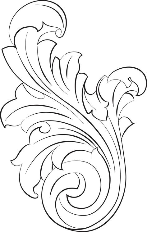 Vintage Baroque Victorian frame border floral ornament leaf scroll engraved retro flower pattern decorative design tattoo black and white Japanese filigree calligraphic vector heraldic swirl Filigree Design Pattern, Filagree Tattoo, Tattoo Black And White, Scroll Engraving, Retro Flower Pattern, Filigree Tattoo, Flower Pattern Drawing, Victorian Frame, Ornament Drawing