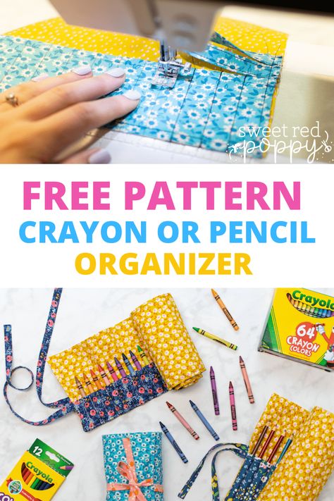 Pencil Roll Sewing Pattern for Colored Pencils or Crayons Tela, Colored Pencil Holder, Pencil Case Sewing, Roll Up Pencil Case, Pencil Case Pattern, Diy Pencil Holder, Diy Crayons, Crayon Roll, Pencil Roll