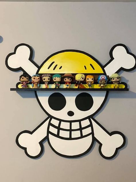 Pop Display Ideas, Funko Pop Display Ideas, Funko Pop One Piece, Anime Bedroom Ideas, One Piece Birthdays, One Piece Theme, Funko Pop Display, Home Decor Apartment, Otaku Room