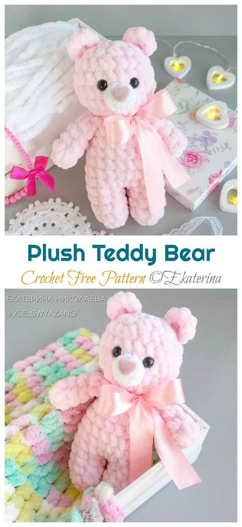 Amigurumi Plush Bear Crochet Free Patterns - Crochet & Knitting Amigurumi Patterns, Crochet Googly Eye Finger Puppets, Toys Quotes, Crochet Teddy Bear Pattern Free, Crochet Stuffed Animal, Teddy Bear Patterns Free, Bear Crochet Pattern, Crochet Mignon, Crochet Toys Free Patterns