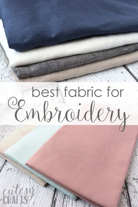 Best Embroidery Fabric - Cutesy Crafts Tela, Silk Ribbon Embroidery, Amigurumi Patterns, Fabric For Embroidery, Embroidery Materials, Diy Upcycling, Hand Embroidery Projects, Embroidery Transfers, Embroidery Patterns Vintage