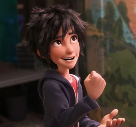 Bonito, Hiro Hamada Pfp, Hero Big Hero 6, Room Animation, Animated Crushes, Big Hero 6 Characters, Ryan Potter, Robot Sketch, Boy Teen