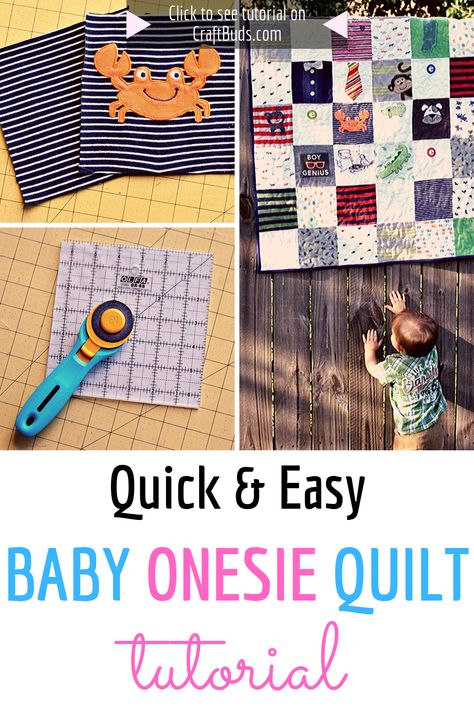 Quilting With Knit Fabric, Onsie Quilt Diy, Memory Baby Blanket, Patchwork, Upcycling, Baby Onesie Blanket Memory Quilts, Onsie Blanket Memory Quilts, Old Onsie Crafts, Onesie Quilt Diy
