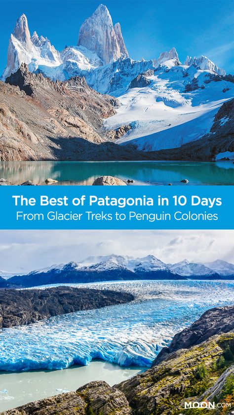See the best of Patagonia on a 10-day trip of a lifetime. This flexible itinerary focuses on highlights for first-timers, including Argentina’s Glaciar Perito Moreno, Chile’s Torres del Paine, and one of South America’s largest penguin colonies. #patagonia #southamerica #chile #argentina Nature, South America Destinations, Rio De Janeiro, Argentina And Chile Itinerary, Chile Itinerary, Patagonia Trip, South America Travel Itinerary, Patagonia Travel, Chile Travel