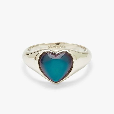 Heart Mood Ring | Pura Vida Bracelets Mood Rings, Gold Jewlery, Mood Jewelry, Mood Stone, Pura Vida Bracelets, Mood Ring, Funky Jewelry, Handmade Rings, Stone Heart