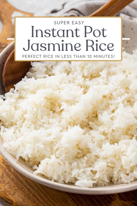 Essen, Instant Pot Jasmine Rice, Jasmine Rice Recipes, Rice Instant Pot, Cooking Jasmine Rice, Instant Rice, Perfect Rice, How To Cook Rice, Instant Pot Dinner Recipes