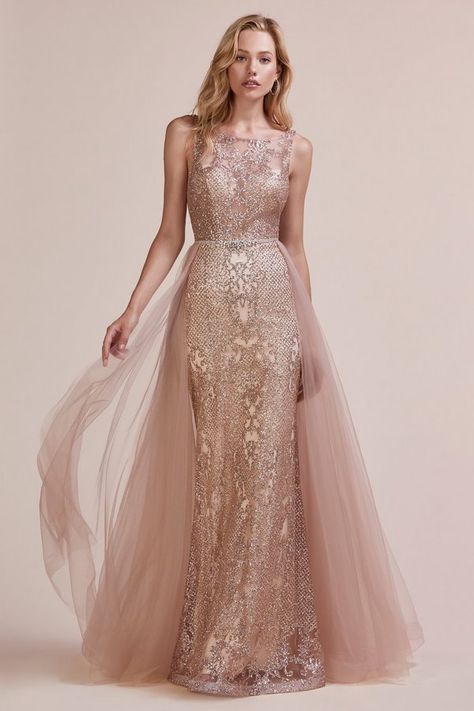 wedding dresses in rose gold  #rose #gold #wedding #ideas #decoration #bridal #dress Couture, Rose Gold Evening Gown, Rose Gold Formal Dress, Vestido Rose Gold, Wedding Dress Overskirt, Rose Gold Gown, Rose Gold Wedding Dress, Andrea And Leo, Gold Wedding Gowns