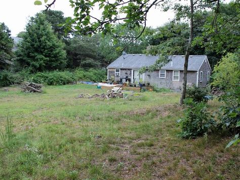 Before: Overgrown and Unused  - 15 Before-and-After Backyard Transformations on HGTV Garden Design, Backyard Ideas Simple, Yard Transformation, Hardscape Backyard, Kid Friendly Backyard, Large Backyard Landscaping, Cheap Backyard, Easy Backyard, Large Backyard