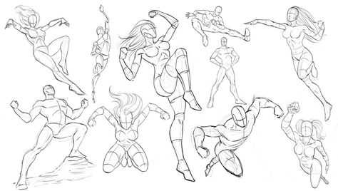 If you want to learn how to draw dynamic superheroes check out my website http://www.ramstudioscomics.com.  I will be sharing techniques for drawing various comic book characters.  From rough poses to rendering techniques for beginners.  I also have a full course on Udemy covering this subject.  You can get access to this content with a coupon code from my website.   Thanks for viewing and good luck with your COMIC ART! Illustration Techniques, Figurine, Tattoo Women, Design Comics, Drawing Dynamic Poses, Superhero Poses, Drawing Superheroes, Figure Drawing Poses, Comic Book Superheroes
