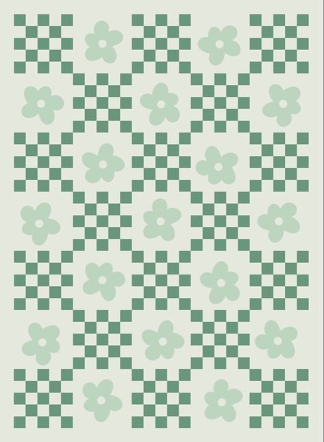 Cute Designs Wallpaper Aesthetic, Retro Spring Wallpaper, Cute Repeating Patterns, Retro Phone Background, Green Patterns Aesthetic, Green Wallpaper Ipad Aesthetic, Green Pattern Aesthetic, Checkerboard Wallpaper Aesthetic, Retro Aesthetic Background