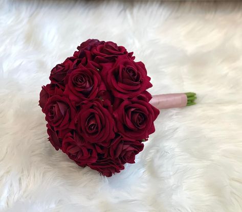 Burgundy Rose Bouquet, Rose Bouquet Red, Dusty Rose Bouquet, Red Rose Bridal Bouquet, White Calla Lily Bouquet, Crimson Wedding, Bouquet Burgundy, Silk Rose Bouquet, Cake Bouquet