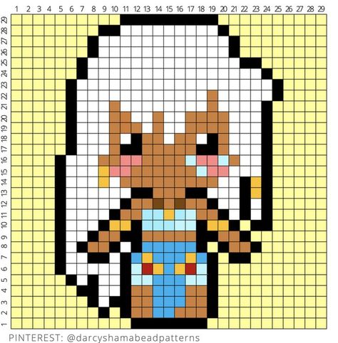 Kida from Disney's 'Atlantis: The Lost Empire' #kida #milo #atlantis #lostempire #disney #perlerbeads #perler #hamabeads #pixel #princess #pyssla #pixelart #fusebeads Milo Atlantis, Disney Tapestry, Kida Disney, Loom Band Patterns, Alfabeto Disney, Graph Crochet, Easy Pixel Art, Pixel Art Templates, Pixel Drawing