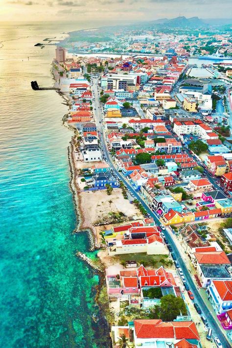 Curacao Island Aesthetic, Curacao Aesthetic, Curacao Flag, Trips Aesthetic, Curacao Vacation, Curacao Beaches, Caribbean Countries, Carribean Travel, Curacao Island