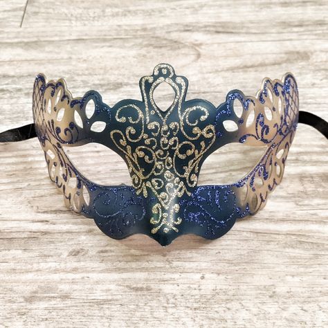 Starry Masquerade Mask, Mardi Gras Accessories, Dark Blue Masquerade Mask, Light Blue Masquerade Mask, Masquerade Mask Ideas, Eye Masquerade Mask, Mardi Gras Wedding Theme, Masquerade Mask Full Face, Nails Reference