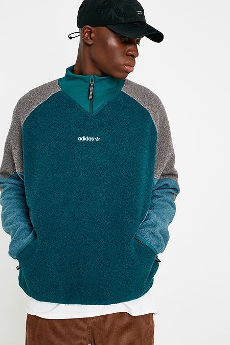 Adidas Man, Revival Clothing, Climbing Clothes, Half Zip Jacket, Adidas Eqt, What To Wear Today, Mens Outfit Inspiration, Streetwear Men Outfits, Mens Fleece