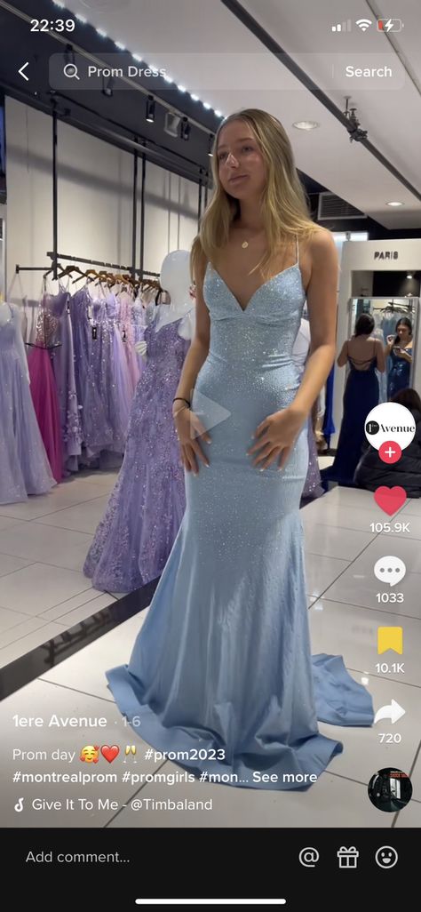 Prom Dresses Fitted Blue, Light Blue Simple Prom Dress, High School Prom Dresses Long, Blue Slim Prom Dresses, Pretty Grad Dresses, Light Blue Sparkly Formal Dress, Light Blue Hoco Dress Long, Prom Dresses For Petite Teens, Slate Blue Prom Dress