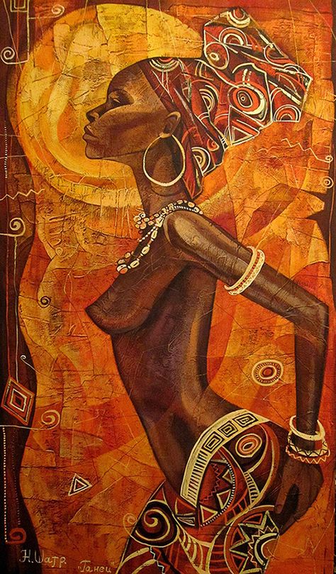 African Illustration Design, African Art Style, Black Culture Art Wallpaper, African Artwork Traditional, African Paintings Black Art, Africa Art Design Culture, African Women Art Painting, Africa Aesthetic Art, African Art Paintings Culture