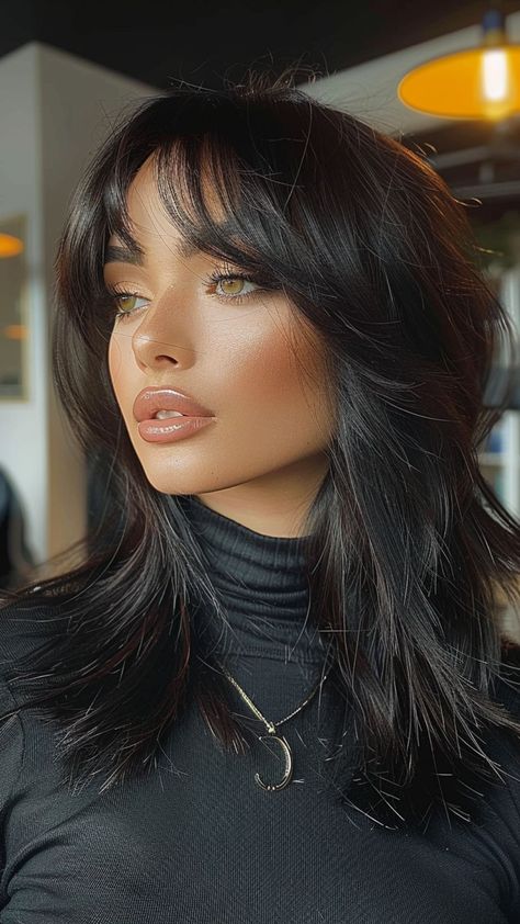 24 Weaves With Bangs Hairstyles for Trendsetters Short Curtain Bangs With Face Framing, Long Face Framing Layers With Curtain Bangs, Short Dark Hair Curtain Bangs, Short Curtain Bangs With Layers, Bangs Haircut Ideas, Short Bleached Hair, Haircut Ideas Trendy, Bangs Haircut, Layered Haircuts For Medium Hair