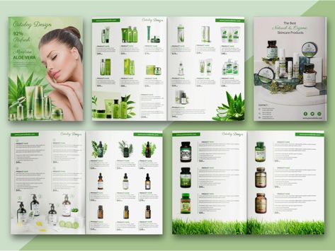 Cosmetics Products Catalog or Brochure Template by Khan Asma Akther on Dribbble Catalog Design Inspiration, Catalog Cover Design, Catalogue Design Templates, Product Catalog Template, Catalog Design Layout, Corporate Website Design, Catalogue Layout, Brochure Design Layout, Graphic Design Brochure